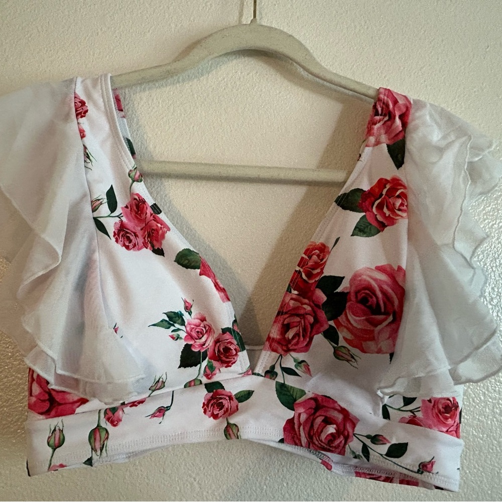 Floral Ruffle Bikini Set - Picture 5 of 6